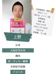 上野先生のプロフィール